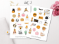 Preview: Mädchen Halloween Sticker Set